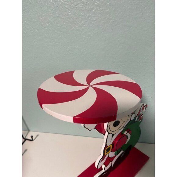 Disney Santa Mickey Mouse Cookie Butler Wood Tray - Picture 4 of 10